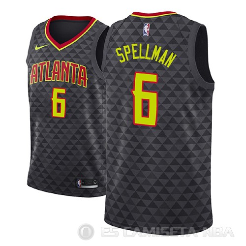Camiseta Omari Spellman #6 Atlanta Hawks Icon 2018 Negro - Haga un click en la imagen para cerrar